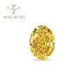 ForeverFlame  fancy yellow 8ct 10mm*14mm vvs Oval Cut diamond CVD CZ Moissanite haute couture 18K proposal ring